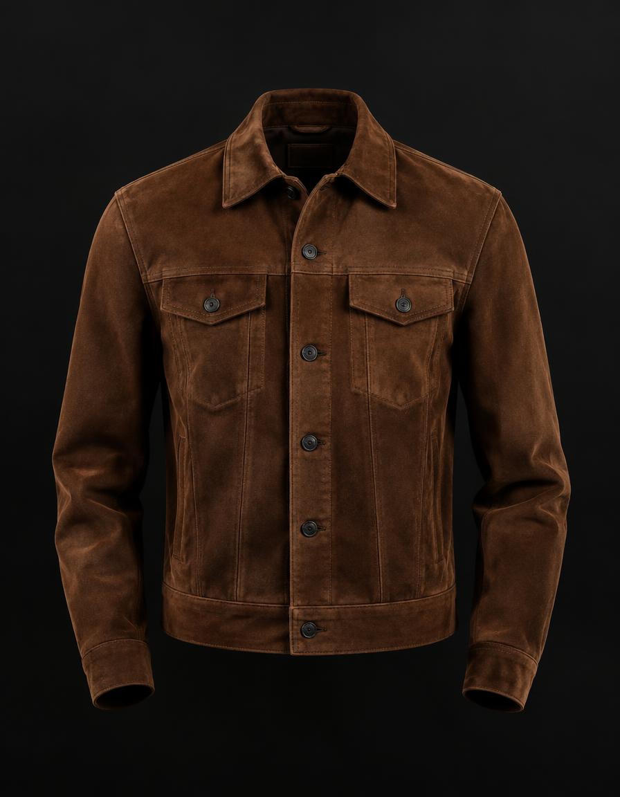 Suede Trucker